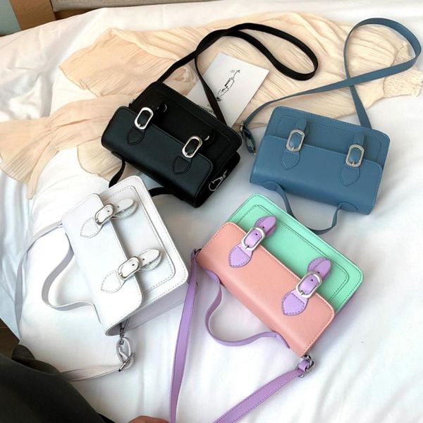 

повседневная кожа pu сумка crossbody женщины малая площадь закрылков плеча сумочку моды девочек повседневная сумка простой отдых для женщин