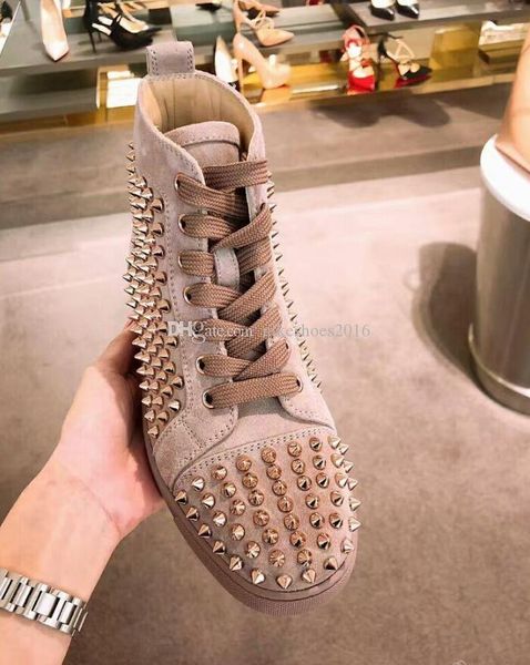 

designer spike men sneakers red bottom full spiked men shoes sneakers flat shoes womens red soles spike luxury shoes flat trainers cs07, Black