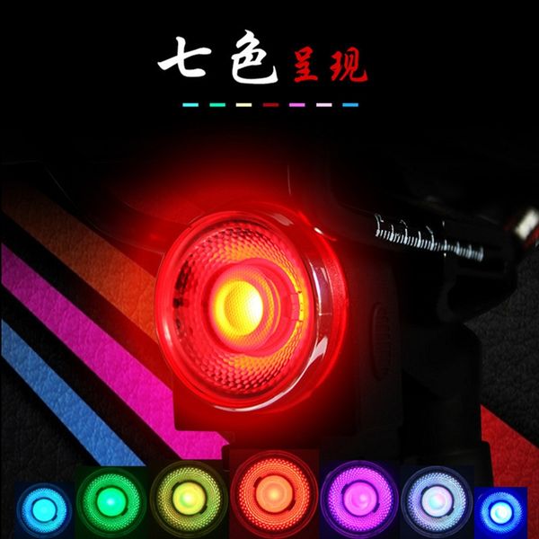 

mountain bike colorful usb charging led warning bicycle tail tail light highway car ao colorful tail light