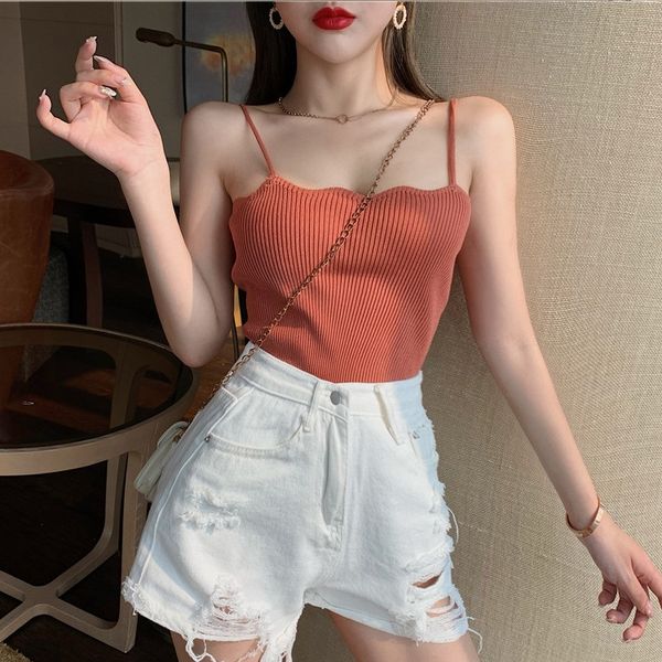 

camisole female outside wearing wavy summer new fat mm large size western style interior vest shirt base shirt fashion, Camo