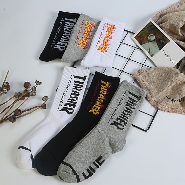 

zzgqu japanese and korean long board fashion brand long stockings harajuku korean street men's socks fashion cotton hip hop skateboard, Black