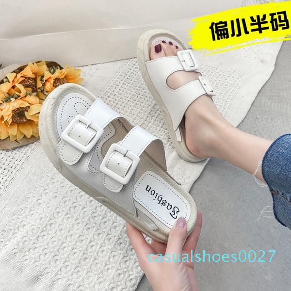 

female shoes slippers casual slides med platform 2020 soft luxury flat fabric pu fashion female shoes med ladies' slippers c27, Black
