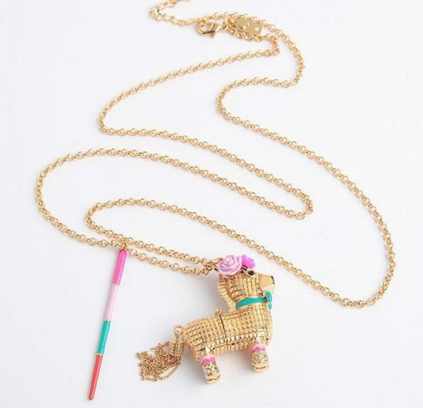 

csxjd luxury necklace copper exquisite cute animals can be opened necklace long sweater chain, Silver