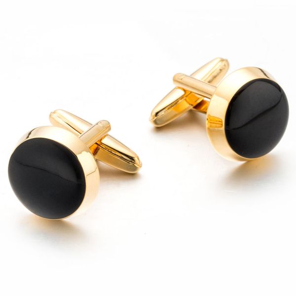 

2020 selling enamel cufflinks gold round table sleeve nails paint button, Silver