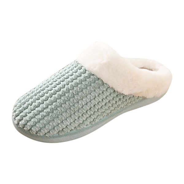 

fashion leisure women's house slippers slip-on anti-skid sole indoor casual shoes snow slippers warmth odor resistant a50, Black