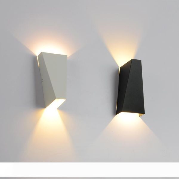 

Modern Indoor Outdoor LED Wall Light Fixtures Creative Mounted Garden Bedside Lights Living Room Aluminum AC90-260V Sconce lamp