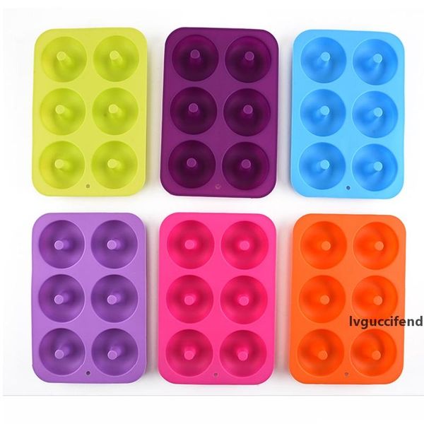 

6 cavity non-stick donut mould donut muffin cake silicone doughnut bakeware baking mold mould pan diy jelly candy 3d mold dbc bh2996