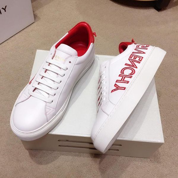 

drop ship reverse sneakers in leather men 's shoes comfortable fashion classic sneakers lace -up low luxury men shoes herren sport, Black