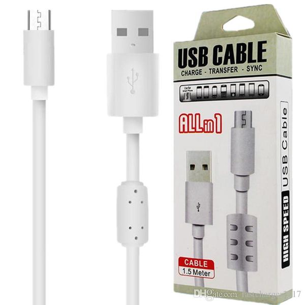 

micro usb cable 5ft high speed data sync charger cables for samsung galaxy s3 s4 s6 s7 note 2 for htc