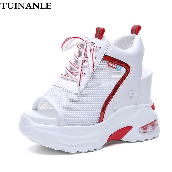 

tuinanle platform sandals women 2020 summer chunky high heels female wedges shoes for women fish toe casual sandalia feminina, Black