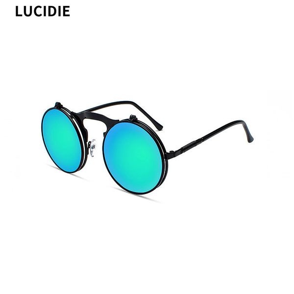 

lucidie metal classic vintage men women sunglasses luxury design glasses female driving eyewear dual purpose eyeglasses, White;black