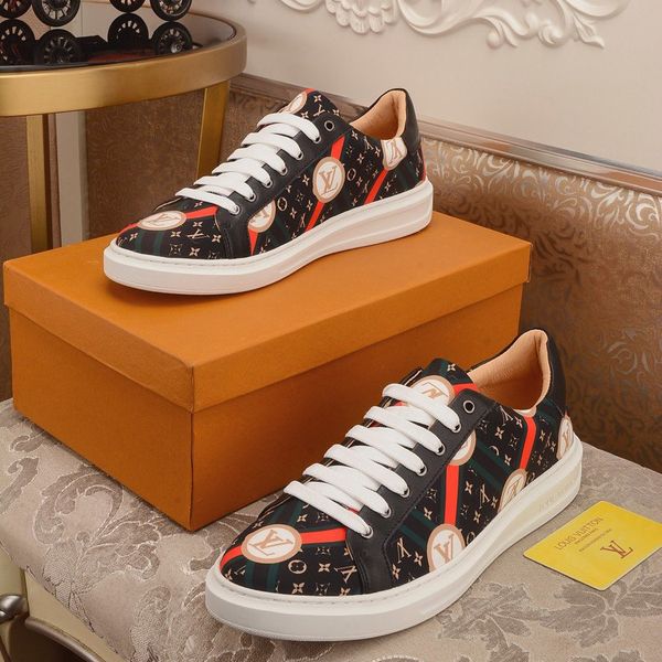 

2020 новый топ новых высокого класса мужская повседневная одежда из кожи моды осенью и зимой высокой верхней мужской обуви бесплатная достав, Black