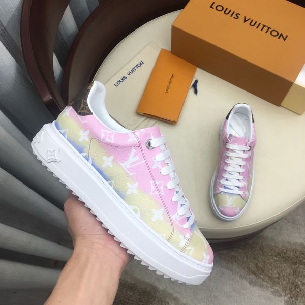 

fashion women casual shoes foot wears comfortable luxury sport womens leather shoes escale time out sneaker with box a13, Black