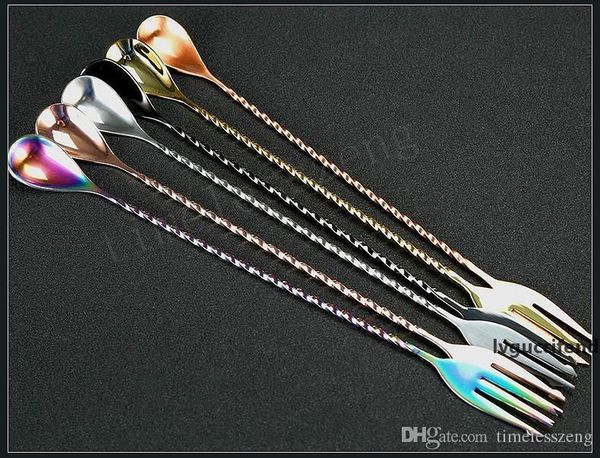 

304 stainless steel bar spoon long handle cocktail stirring spoon 30cm 40cm 50cm bar spoon