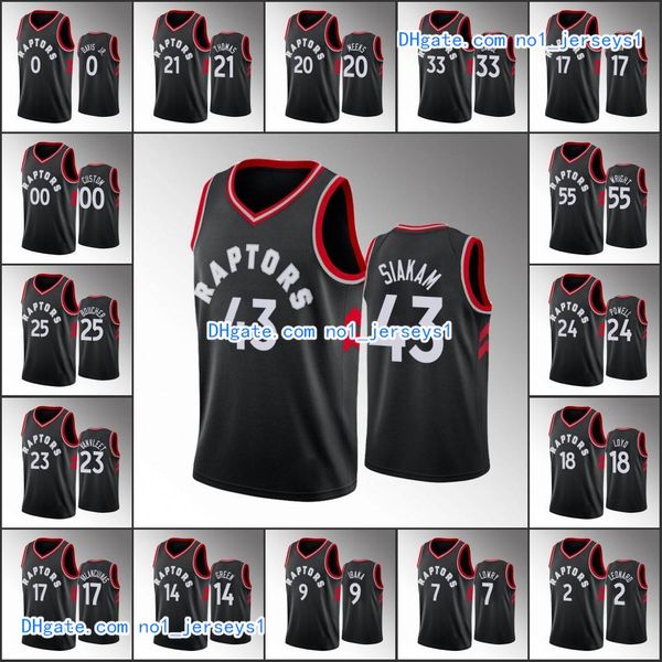 

toronto raptors men pascal siakam fred vanvleet kyle lowry kawhi leonard statement black nba custom jersey