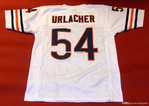 

retro #54 brian urlacher custom mitchell & ness jersey white mens stitching s-5xl,6xl football jerseys running, Gray