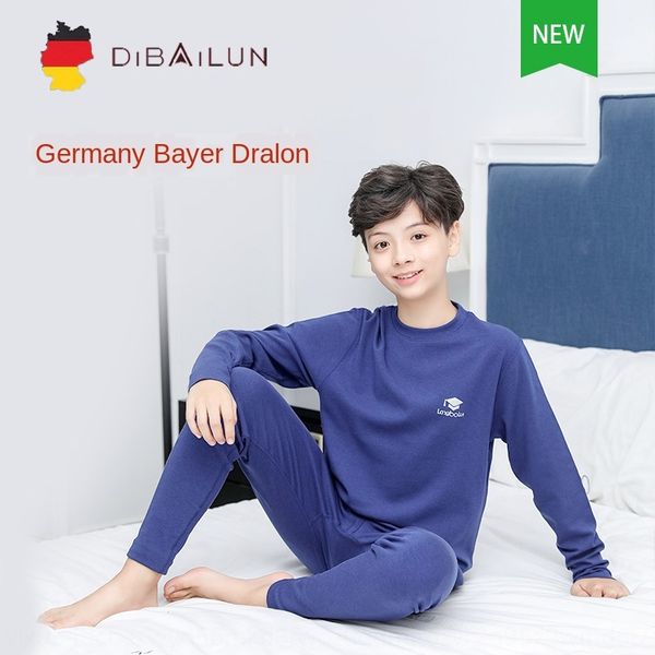 

kct12 2020 warm underwear and clothes and winter new traceless children's velvet thermal underwear set self-heating fiber autumn clothe, Black;brown