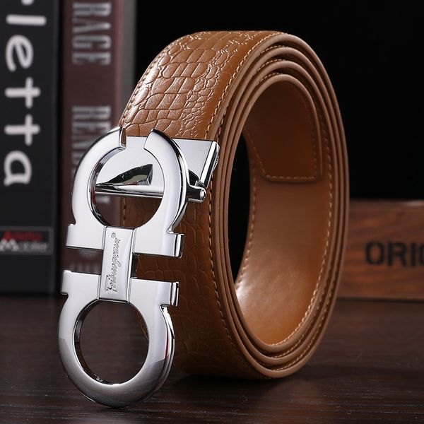 

fashion brand with box belt genuine men belt designer luxury h smooth buckle mens belts for women luxury belt, Black;brown