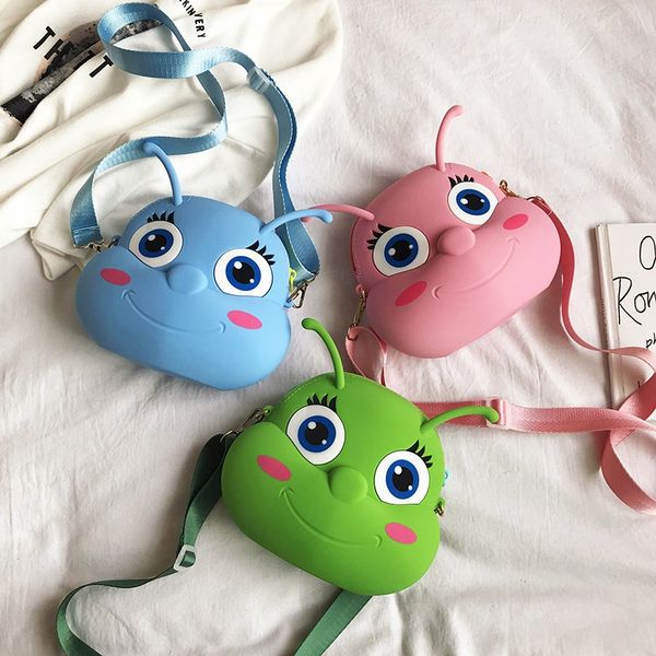 

produce all kinds of bag silicone silica gel silica gel shoulder bags fashionable and lovely worm sister silicone shoulder bag, White