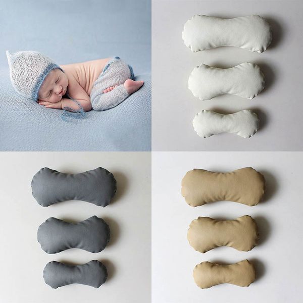 

caps & hats born baby pography props accessories bone shaped posing pillow infant pictures prop pu faux leather po filler, Yellow