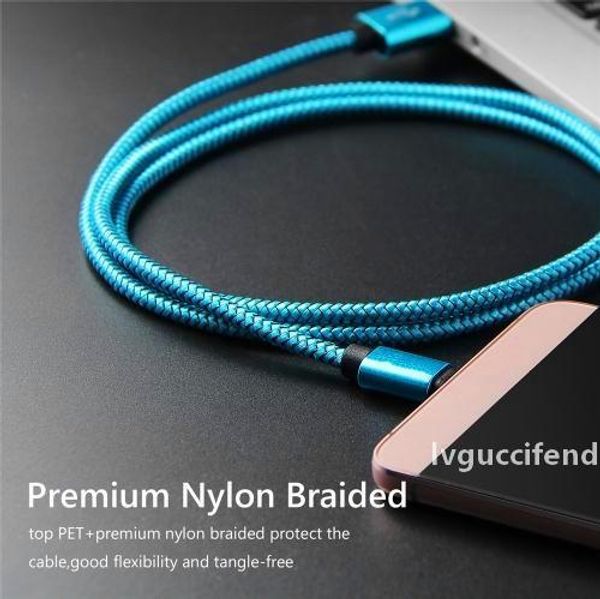 

micro usb cable 2.4a fast charging usb type c cable nylon usb sync data mobile phone android adapter charger cable for samsung sony cables