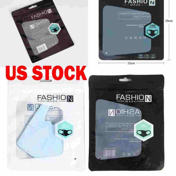 

US stock Fashion Package Retail Box Packing Packaging Protective OPP Bag zipper pouches Zipper Lock Bags for Masks