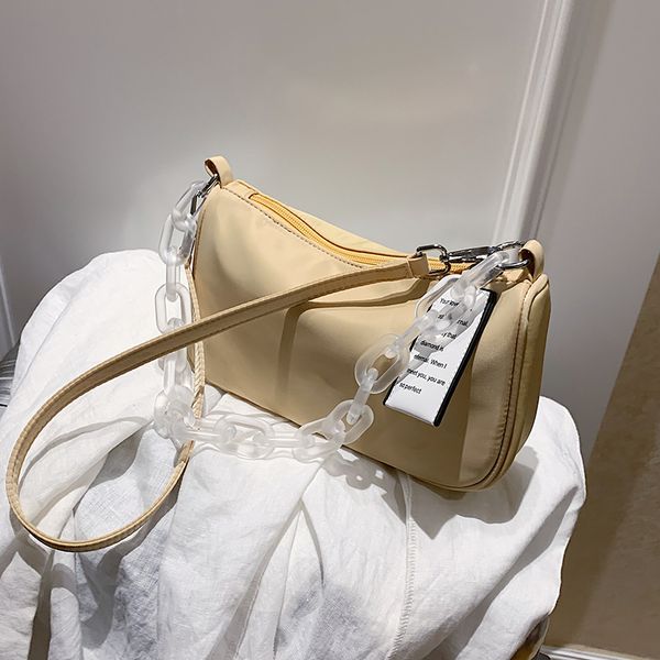 

new french design fashion oxford cloth armpit bag handbag elegant chain square bag shoulder width 24cm height 14cm