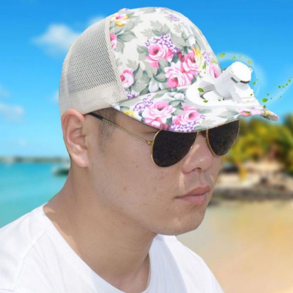 

usb charging fan baseball cooloing hat storage belt switch fan cap sun hat peaked cap suitable for outdoor activities