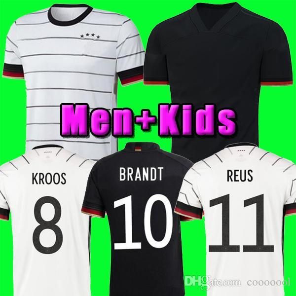 

euro 2020 germany soccer jersey reus home kit hummels kroos muller gotze football shirt havertz mens jersey kids kit, Black;yellow