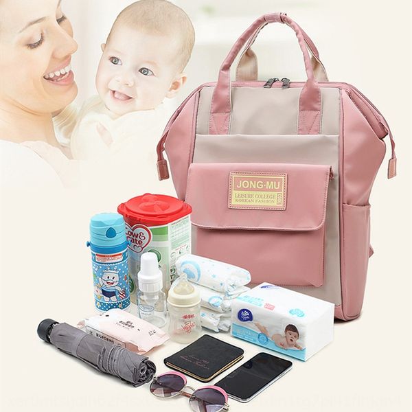 

as5gx mummy bag fashion double shoulder multi-function mother and baby diaper bottle backpack bag large capacity mother out baby bottle diap