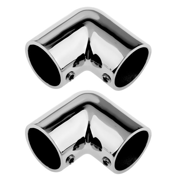 

2pcs boat marine hand rail fitting 90 degree elbow 316 stainless steel 22mm