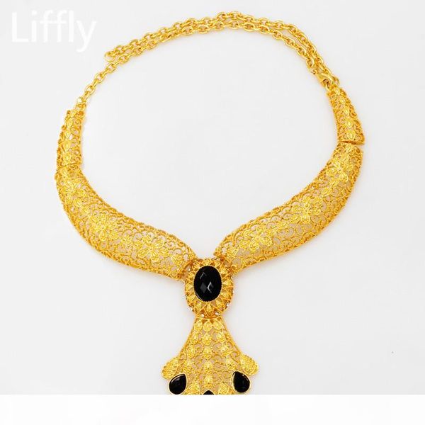 

liffly fashion dubai gold jewelry sets for women bridal african wedding jewelry set crystal flower necklace bracelet earrings v191220, Silver