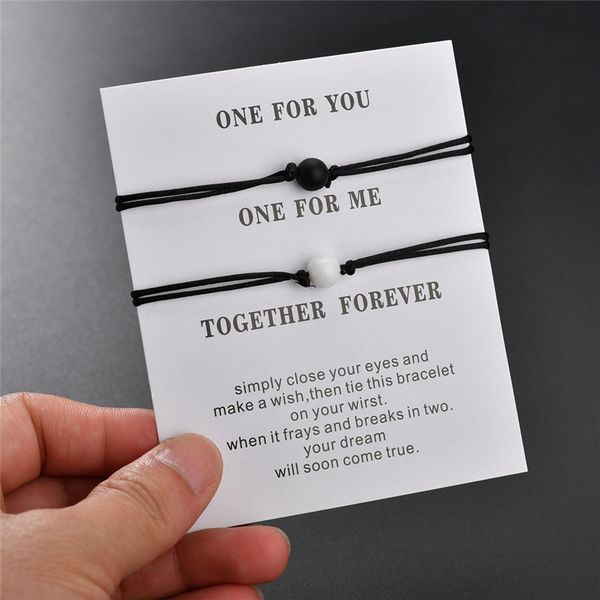 

newbuy 2pcs/set matte lava stone natural stone bead bracelet red string braiding couple bracelets for men women wish jewelry, Golden;silver