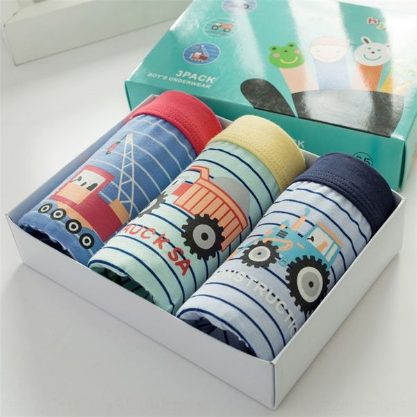 

children's boxer cotton boys' baby cotton medium underwear and large children's underwear small car boxed, Camo