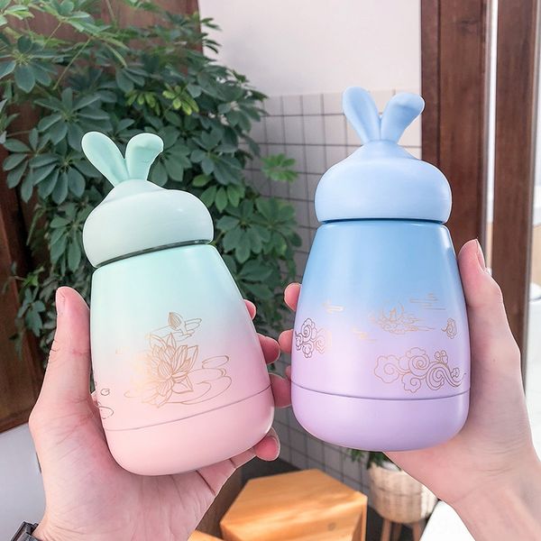 

открытый милый кролик кролик ухо цвета термос гарнитура гарнитура уха macaron 304 из нержавеющей стали вакуумных чашек бизнес-офиса кубок