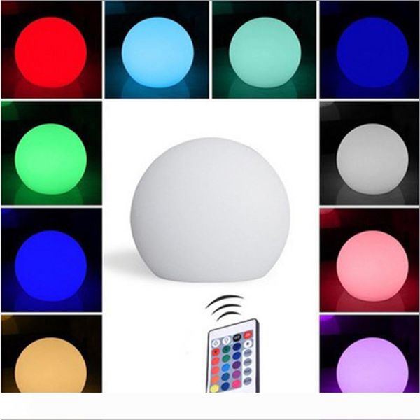 

brelong rechargeable color led ball light spherical ball light with remote control, home pool party dimmable night light 12cm