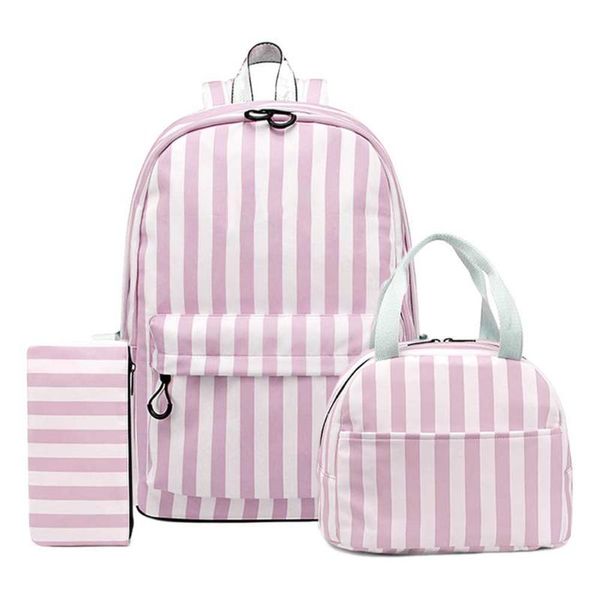 

3pcs women travel lapstorage pencil case bento bag fashion backpack set
