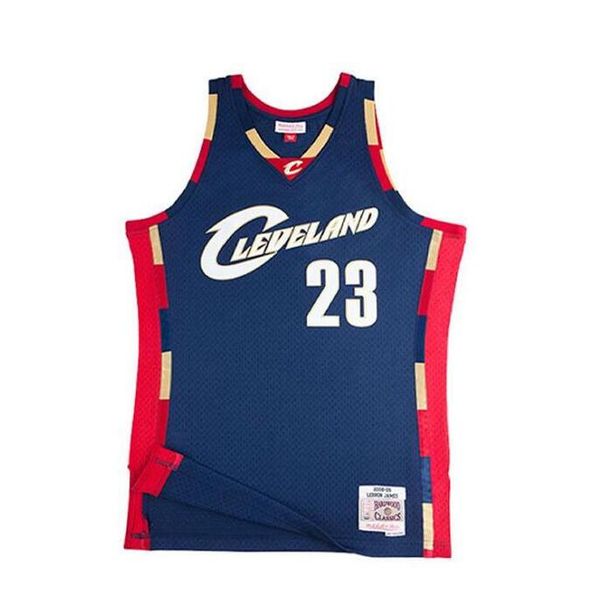 

мужской кливленд кавальерс 23 леброн джеймс митчелл ness 2008-09 темно-синий hardwoods classics аутентичный джерси, Black;red