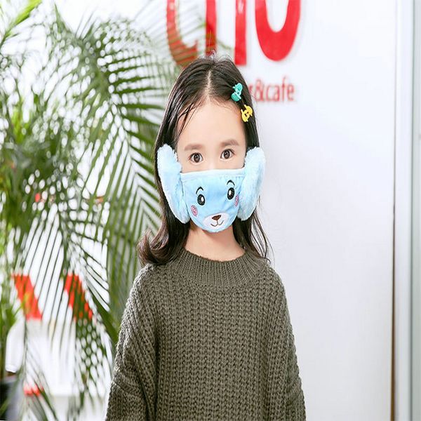 

cupid house cute animal winter earmuffs mouth ear cover half face kids children masks warmer cupid house cute animal winter earmuffs jxdmi, Black