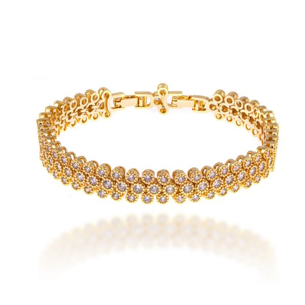 

european and american roman personalized bracelet female zircon diamond crystal bracelet ring exquisite luxury fashion accessories, Golden;silver