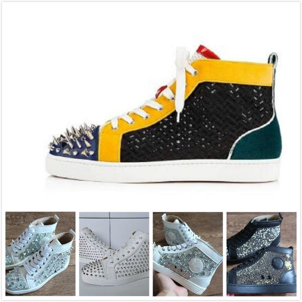 

bottoms stylist fashion platfrom triple black white casual shoes party red blue men women leather boots sneakers