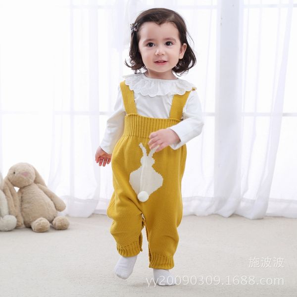 

hdnyp младенца suspender sling брюки брюки хлопка trouserspants весной и осенью могут быть открыты для мальчиков и девочек 0-1-2 лет шерстян, Blue