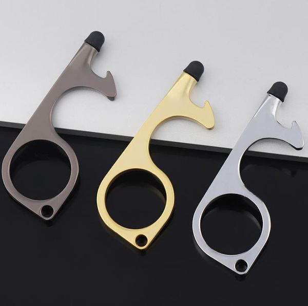 

portable no touch open door press elevator hygiene aluminum alloy hand handle tool for household bedroom ornaments