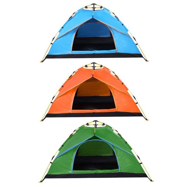 

tents and shelters 2-4 person outdoor camping tent automatic thick rainproof anti uv picnic fishing tourist travel awning