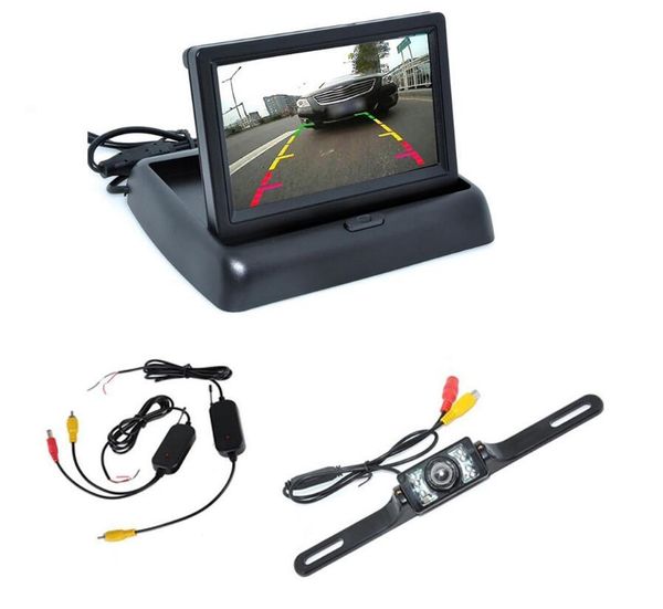 

4.3"car monitor foldable color tft-lcd monitor car reverse rearview parking system lcd monitor for car rear view camera