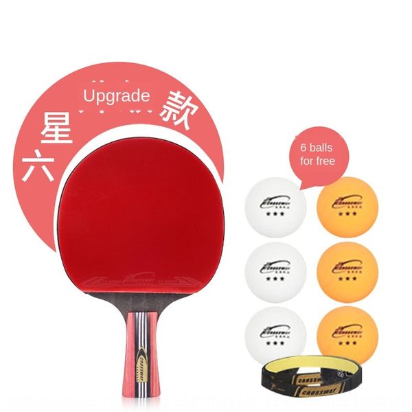 

xs2x7 closwell sports products single sstraight horizontal racket table tennis santi-glue finished 6 six-star table tennis racket se