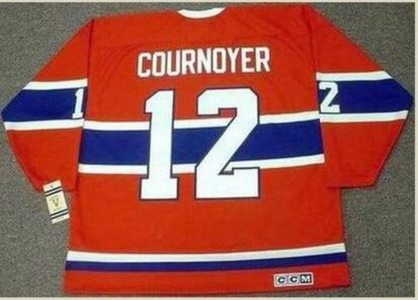 

custom men youth women vintage #12 yvan cournoyer montreal canadiens 1968 ccm hockey jersey size s-5xl or custom any name or number, Black