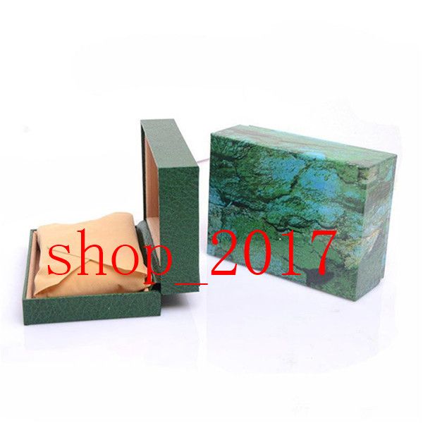 

xxluxury watch mens for rolex watch box original inner outer womans watches boxes men wristwatch green box booklet card 666, Black;blue