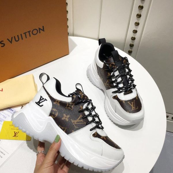 

designer luxury women's casual fashion shoes, women's outdoor casual shoes, leather material, original box 23, Black