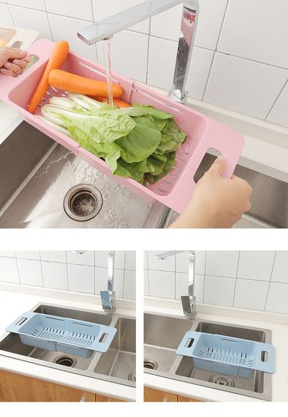 

новый дизайн выдвижной регулируемый раковина растительное стиральными корзины мытья фруктов овощная корзина kitchen sink стиральная корзина